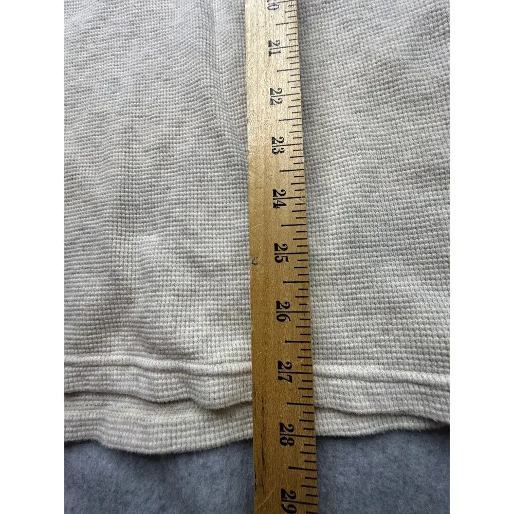 Polo Ralph Lauren Oatmeal Heather Waffle Knit Thermal Preppy Gorpcore Cabincore
